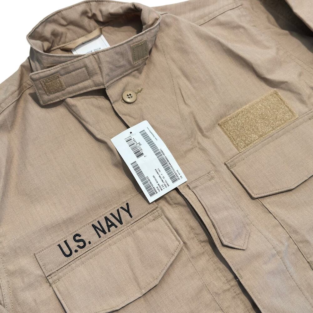 US Navy Coat NWT MED REG 2POC Two-Piece Flame Resistant FR Uniform Tan COAT ONLY